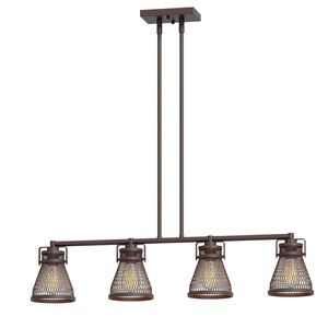 Oil Rubbed Bronze 4 Light Industrial/Farmhouse Chandelier